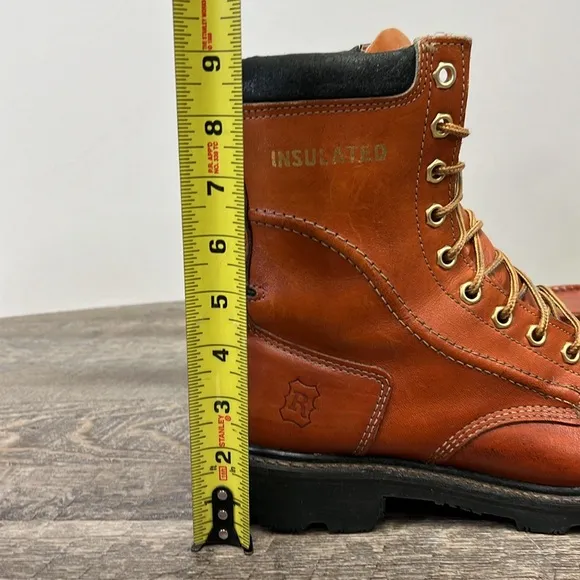 Ruffouts Men’s Insulated Lace Up Leather Work Boots 9.5
