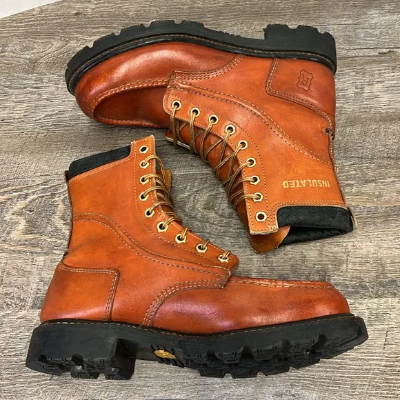 Ruffouts Men’s Insulated Lace Up Leather Work Boots 9.5