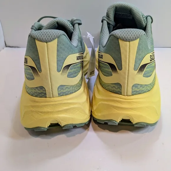 Salomon AERO GLIDE Men's Running Outdoor Shoes Size 10 Granite Green Yellow Iris
