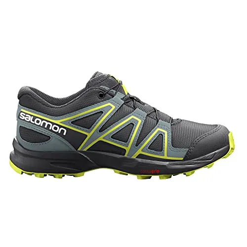 Salomon Kid's Speedcross Trail Running Shoes, Black/Black/Evening Primrose, 5 Big Kid