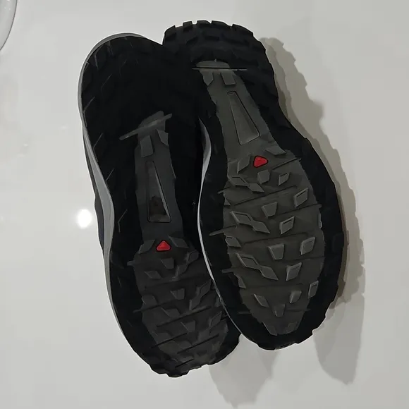 Salomon  Sense Ride 4 Men's Black Trail Running Shoes Auto Laces. Sz 10.5
