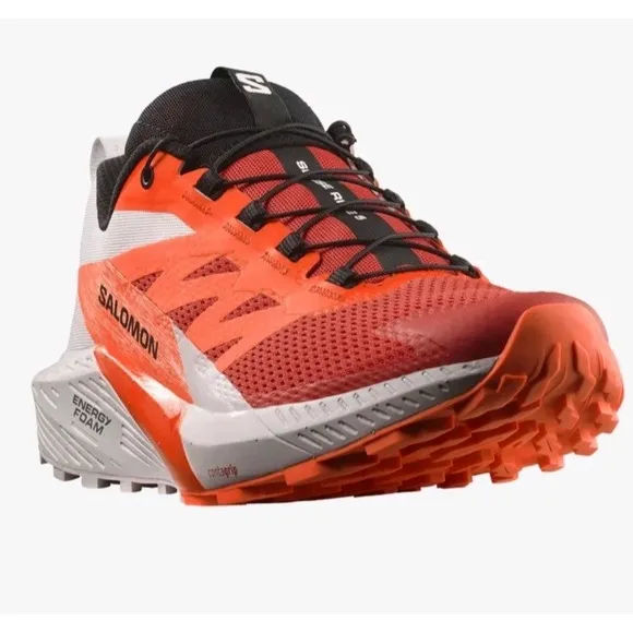 Salomon Sense Ride 5  Men's 11.5 Trail Running Shoes Red Orange Jogging New