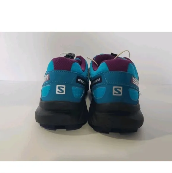 Salomon Speedcross 4 Trail Running Shoes Men's Toggle Lace Lock Blue US 9