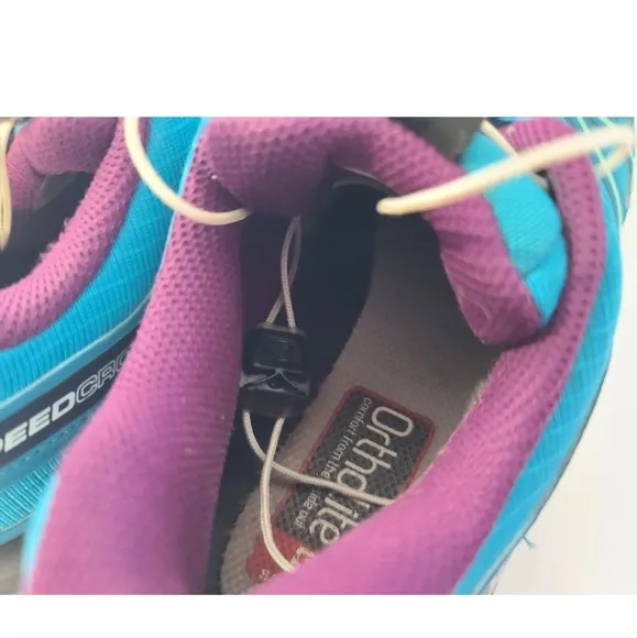 Salomon Speedcross 4 Trail Running Shoes Men's Toggle Lace Lock Blue US 9