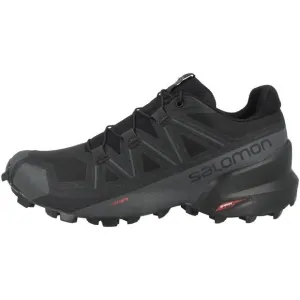 SALOMON SPEEDCROSS 5 TRAIL RUNNING SHOES FOR WOMEN, BLACK/BLACK/PHANTOM, 8.