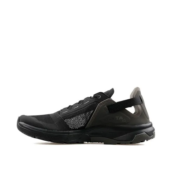 SALOMON TECH AMPHIB 4 HIKING SHOES FOR MEN SNEAKER, BLACK/BELUGA/CASTOR GRA