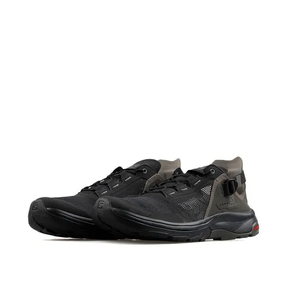 SALOMON TECH AMPHIB 4 HIKING SHOES FOR MEN SNEAKER, BLACK/BELUGA/CASTOR GRA