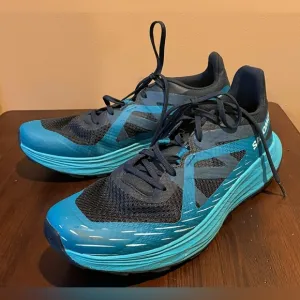 Salomon Ultra Flow Trail Running Shoe, Blue/teal, Men’s size 10.5