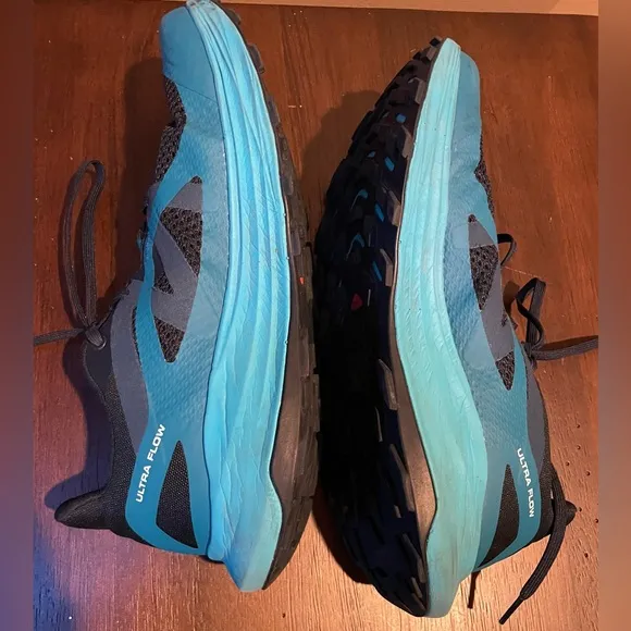 Salomon Ultra Flow Trail Running Shoe, Blue/teal, Men’s size 10.5