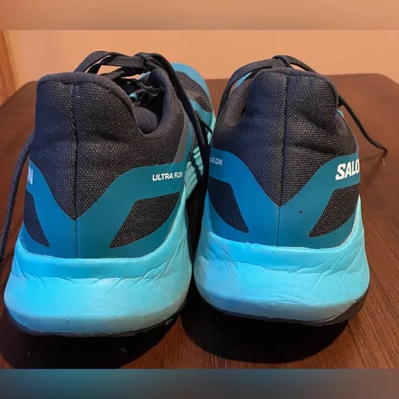 Salomon Ultra Flow Trail Running Shoe, Blue/teal, Men’s size 10.5