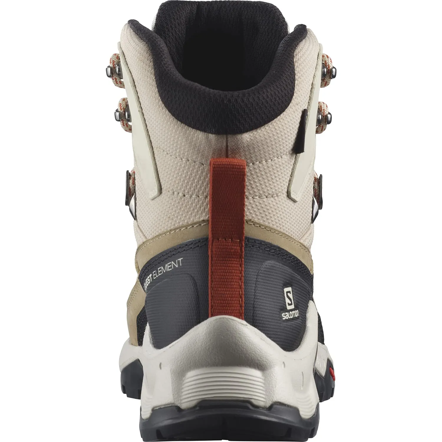 Salomon Women's QUEST ELEMENT GORE-TEX Hiking Boots For Women, Safari/Vanilla Ice/Mecca Orange, 7