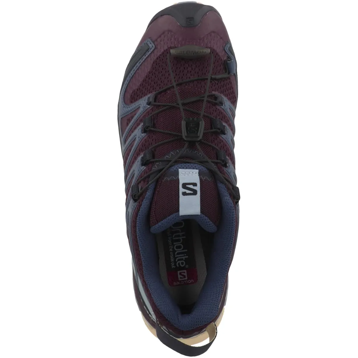 Salomon Women's XA PRO 3D V8 Trail Running Shoes for Women, Wine Tasting/Night Sky/Almond Cream, 8.5