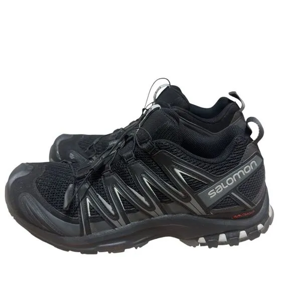 Salomon 3D Chassis Ortholite Black Gray Shoes Size 12.5
