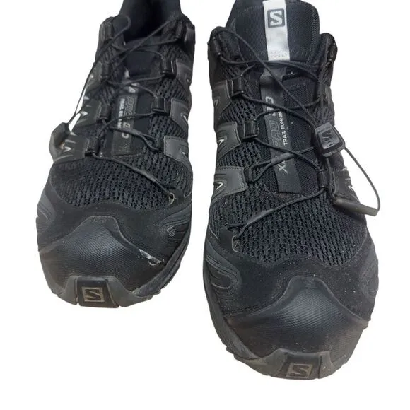 Salomon 3D Chassis Ortholite Black Gray Shoes Size 12.5
