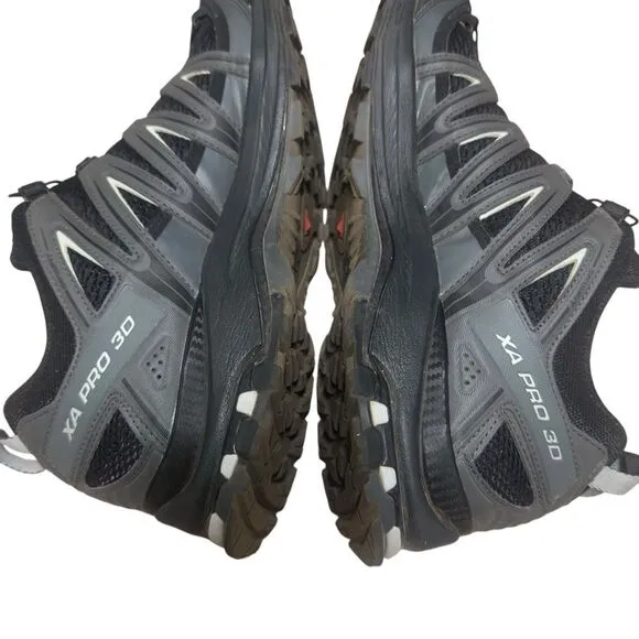 Salomon 3D Chassis Ortholite Black Gray Shoes Size 12.5