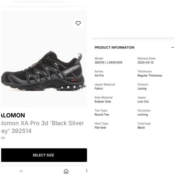 Salomon 3D Chassis Ortholite Black Gray Shoes Size 12.5