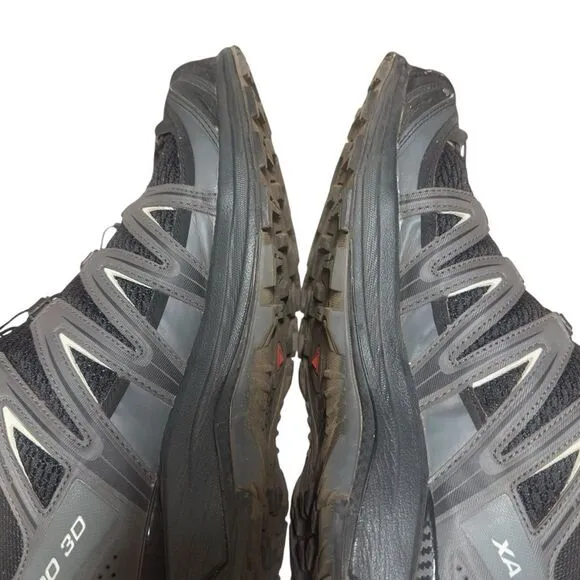 Salomon 3D Chassis Ortholite Black Gray Shoes Size 12.5