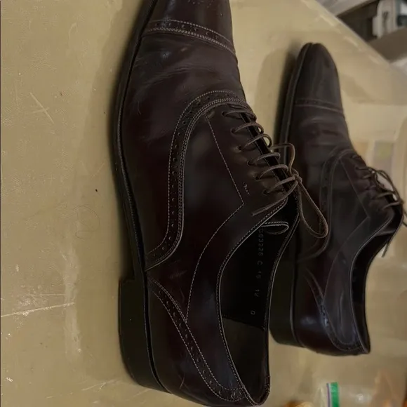 Salvatore Ferragamo Men's Brown Leather Dress Shoes