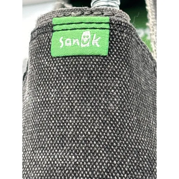 Sanuk Men's Pick Pocket Slip On Sneaker Canvas Shoes 1094612 Black, Sz 9