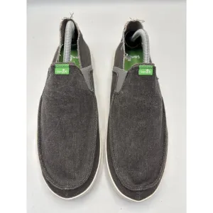 Sanuk Men's Pick Pocket Slip On Sneaker Canvas Shoes 1094612 Black, Sz 9