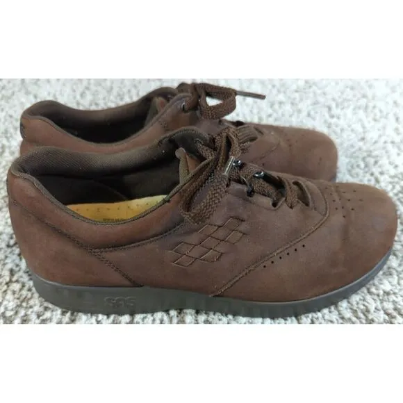 SAS Free Time Brown Suede Women's Walking Lace Up Oxford Comfort Shoes Sz 7‎