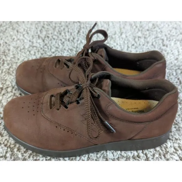 SAS Free Time Brown Suede Women's Walking Lace Up Oxford Comfort Shoes Sz 7‎