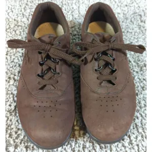 SAS Free Time Brown Suede Women's Walking Lace Up Oxford Comfort Shoes Sz 7‎
