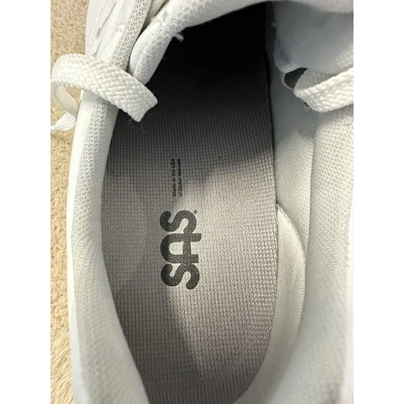 SAS Free Time White Nursing Shoes Sneakers Tri Pad Comfort Women’s Size 9.5 Wide