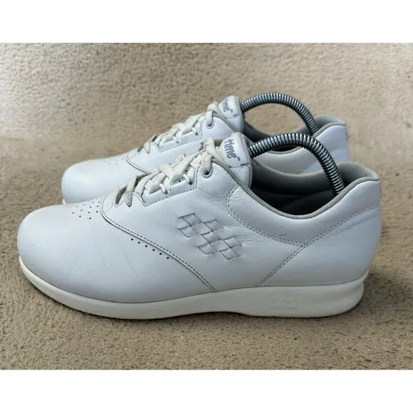 SAS Free Time White Nursing Shoes Sneakers Tri Pad Comfort Women’s Size 9.5 Wide