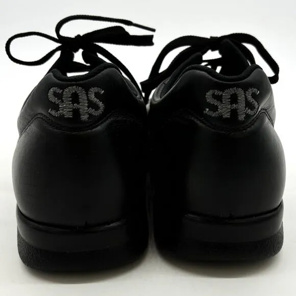 SAS Shoes Mens 11 Black Leather Timeout Tripad Comfort Padded Tongue Lace Up USA