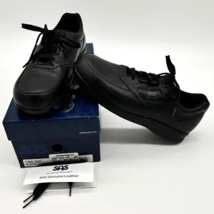 SAS Shoes Mens 11 Black Leather Timeout Tripad Comfort Padded Tongue Lace Up USA