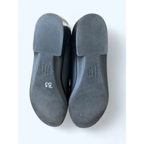 SAS Simplify Black Leather Loafer Slip Ons Moccasin Comfort Shoes size 8.5 M