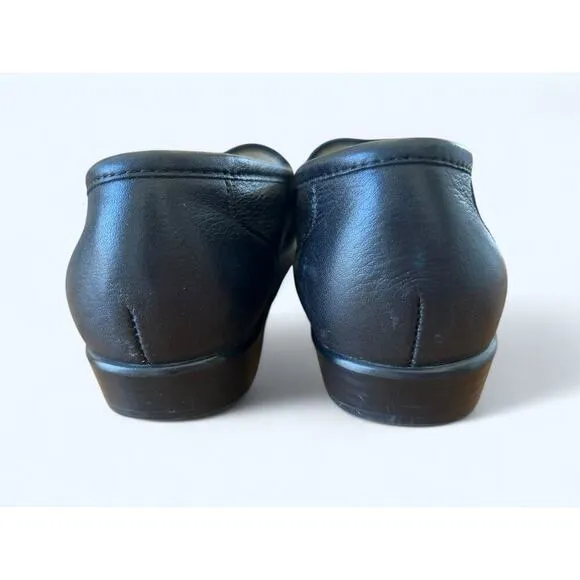 SAS Simplify Black Leather Loafer Slip Ons Moccasin Comfort Shoes size 8.5 M
