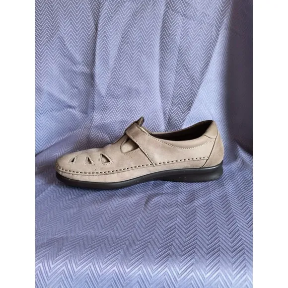 SAS Tripad Comfort USA Roamer Beige Cutouts Casual Flats Shoes Women's US 9.5W