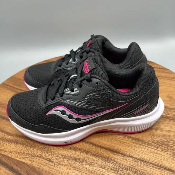 Saucony Cohesion 16 Shoes Womens Size 6.5 W Black Road Running Training Sneakers