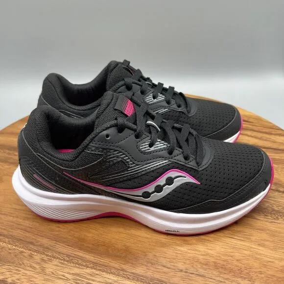 Saucony Cohesion 16 Shoes Womens Size 6.5 W Black Road Running Training Sneakers
