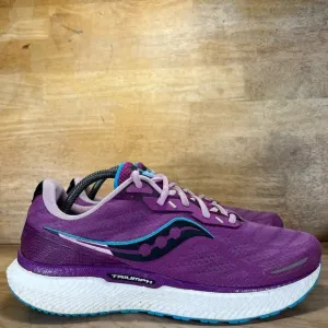 Saucony Triumph 19 Womens Sz 11.5 Running Shoes Sneakers Razzle Blaze S10678-30