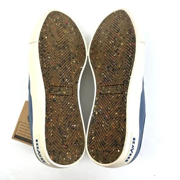 Seavees Sea Change Legend Sneaker 6.5 Blue Canvas Lace Up Womens Shoes Brand New