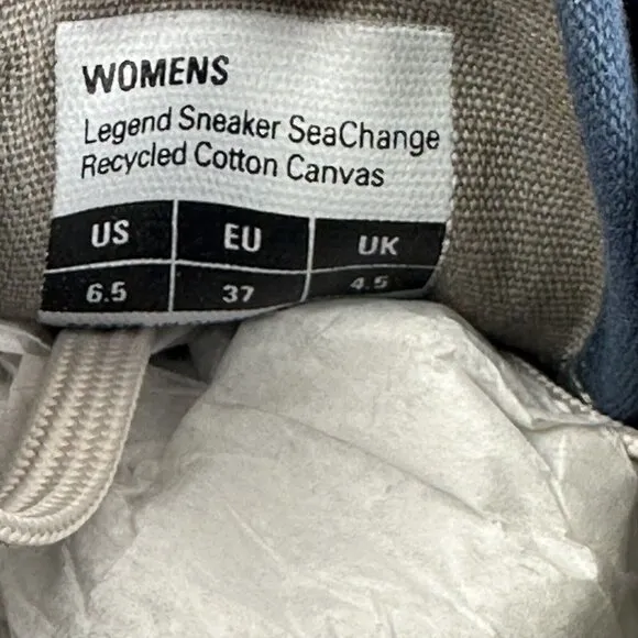 Seavees Sea Change Legend Sneaker 6.5 Blue Canvas Lace Up Womens Shoes Brand New