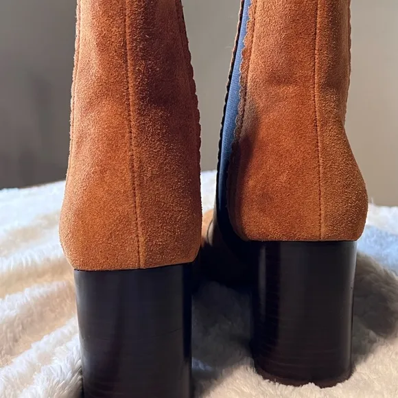 See By Chloe Brown and Black Ankle Boots Chelsea Style