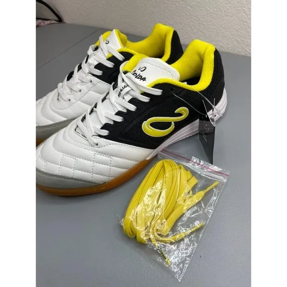 Senda men's 7 women's 8 Ushuaia‎ Club 2.0 Futsal shoes sneakers white yellow