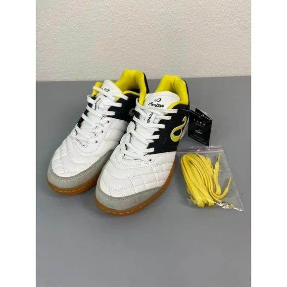 Senda men's 7 women's 8 Ushuaia‎ Club 2.0 Futsal shoes sneakers white yellow