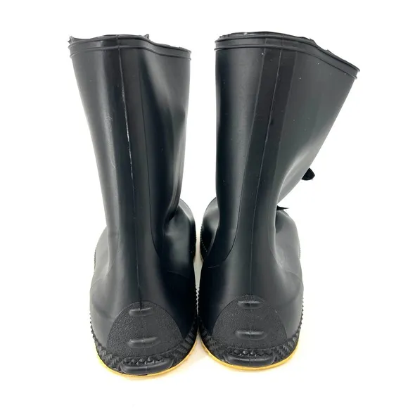 Servus 12&quot; PVC Rubber Waterproof Over Work Boots Mens M(9-10) Black Rain Snow