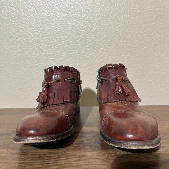 Shoto Men's Brown Leather Dress Shoes