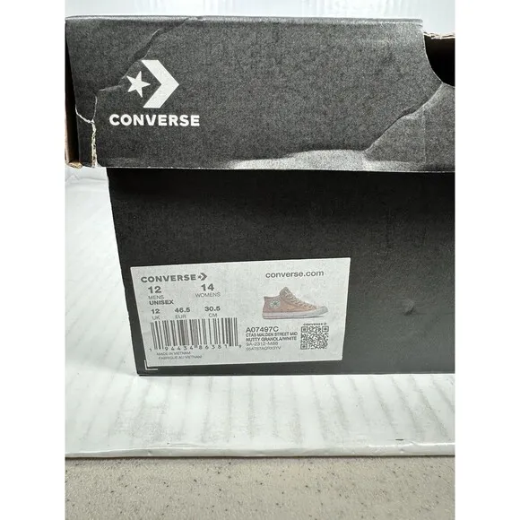 Size 12 Converse Chuck Taylor All Star Malden Street Mid Beige Shoe Mens A07497C