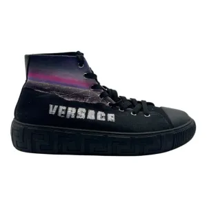 Size 13US - Versace Greca Hollywood High-Top Canvas