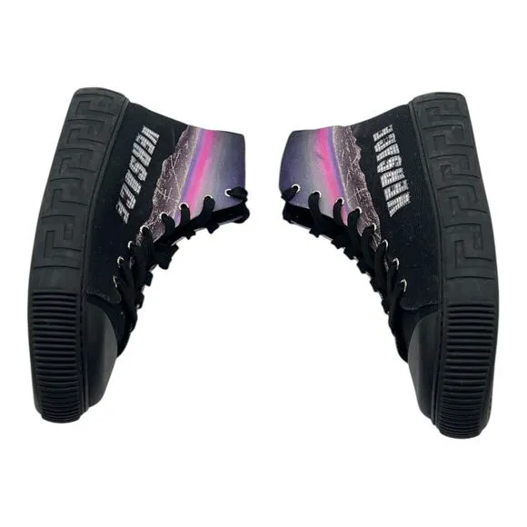 Size 13US - Versace Greca Hollywood High-Top Canvas
