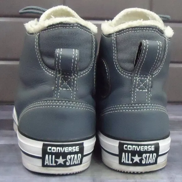 SIZE 9. Converse All Star women's leather high top sneakers shoes.