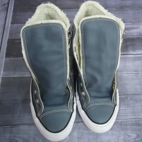 SIZE 9. Converse All Star women's leather high top sneakers shoes.