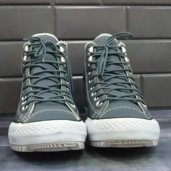 SIZE 9. Converse All Star women's leather high top sneakers shoes.